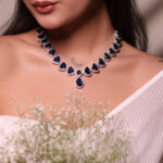 Sapphire Glow AD Necklace Set