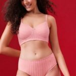 lightly Padded Non wired Regular Bra Pink